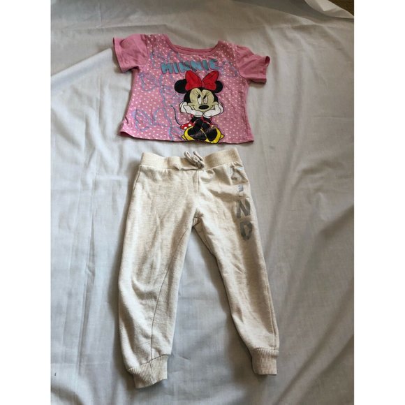 Love Republic Baby Girls Suit Set Leggings Elastic Waist Disney TopTank Pink 3T - Picture 1 of 7